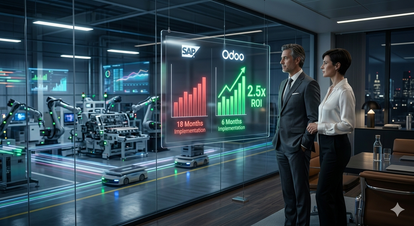 Odoo vs SAP Manufacturing ROI Comparison 2026