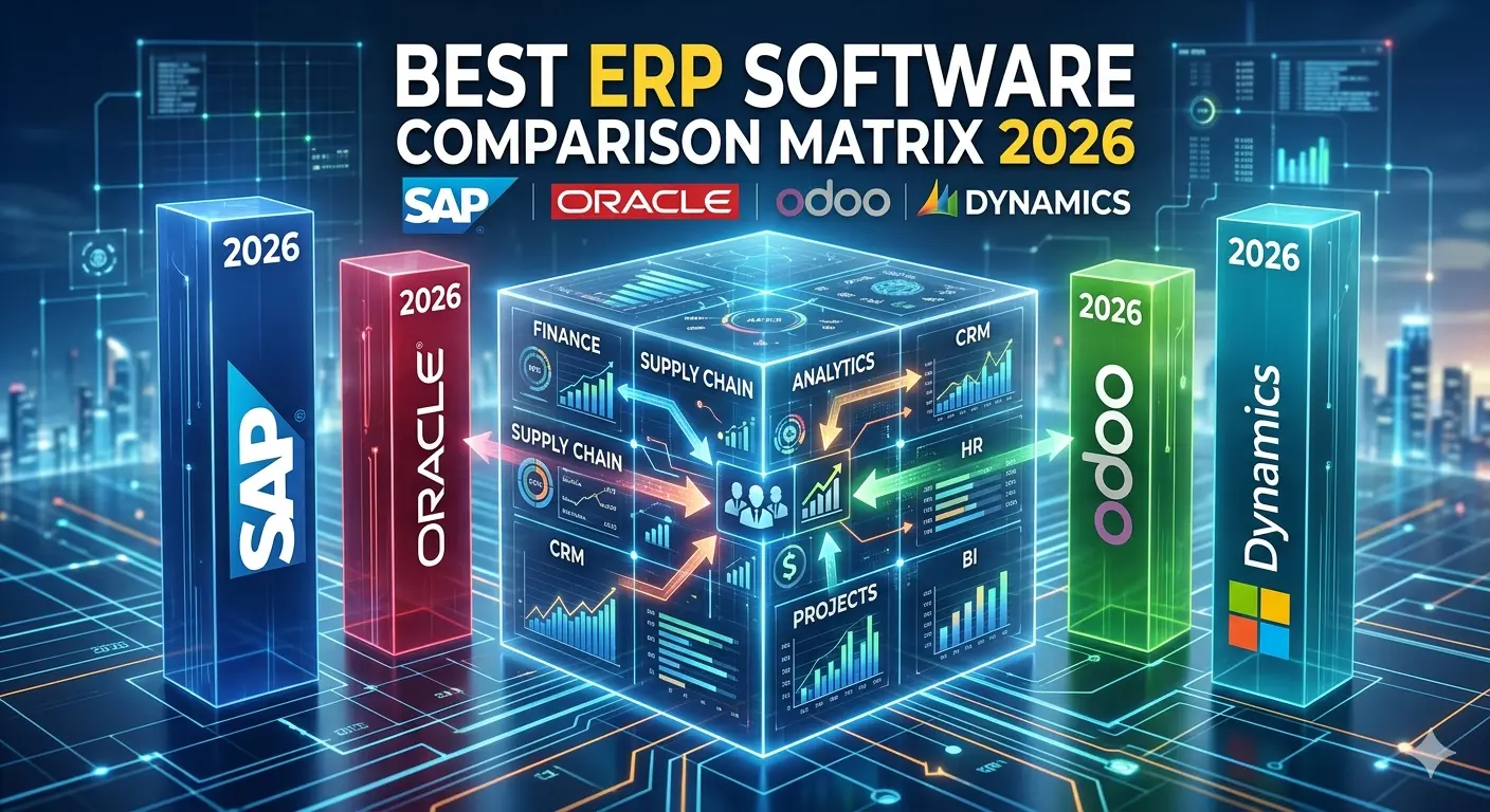 Best ERP Software Comparison Matrix 2026 SAP vs Oracle vs Odoo vs Dynamics