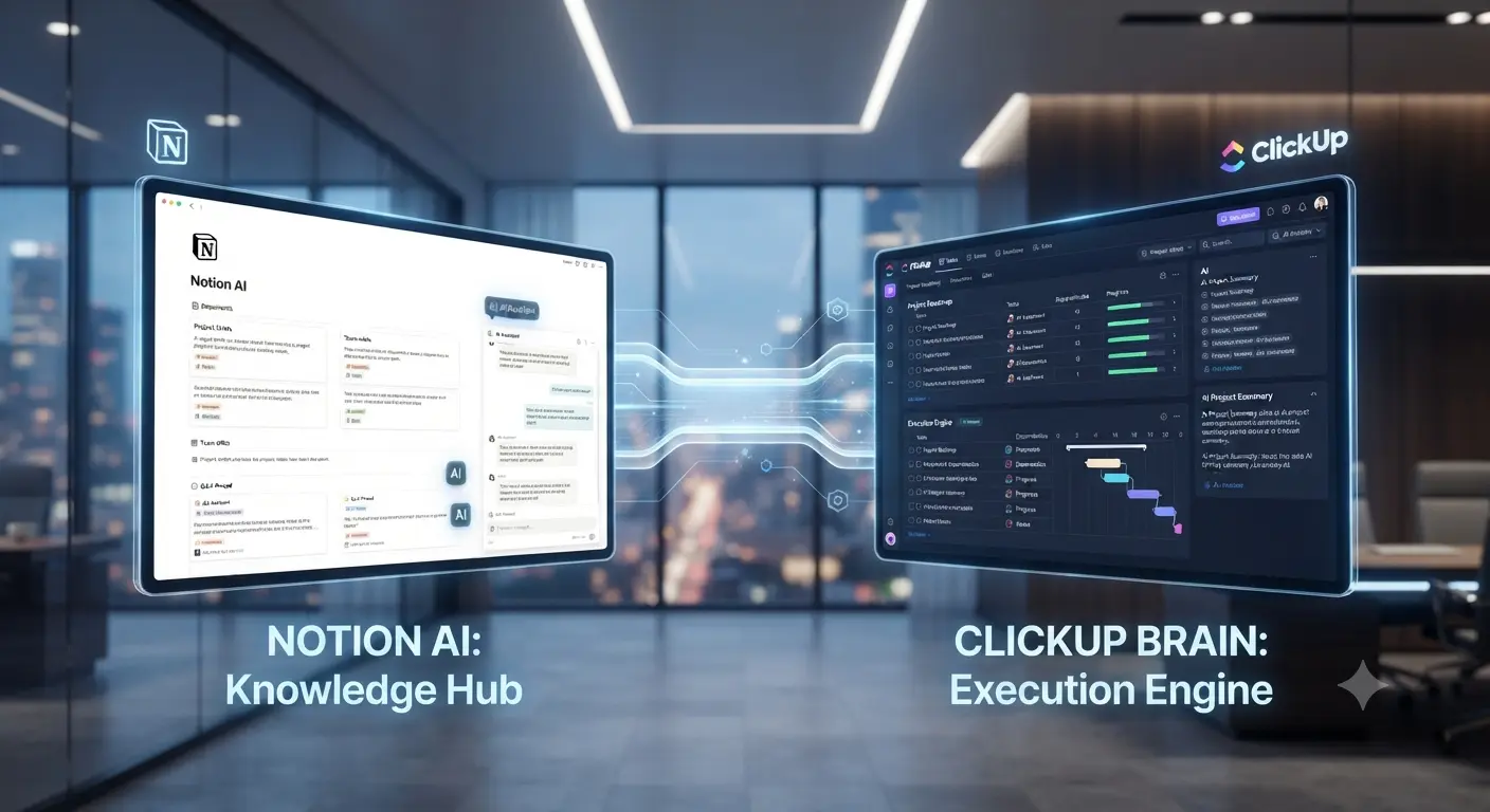 Notion AI vs ClickUp Brain Integrated AI for Project Management