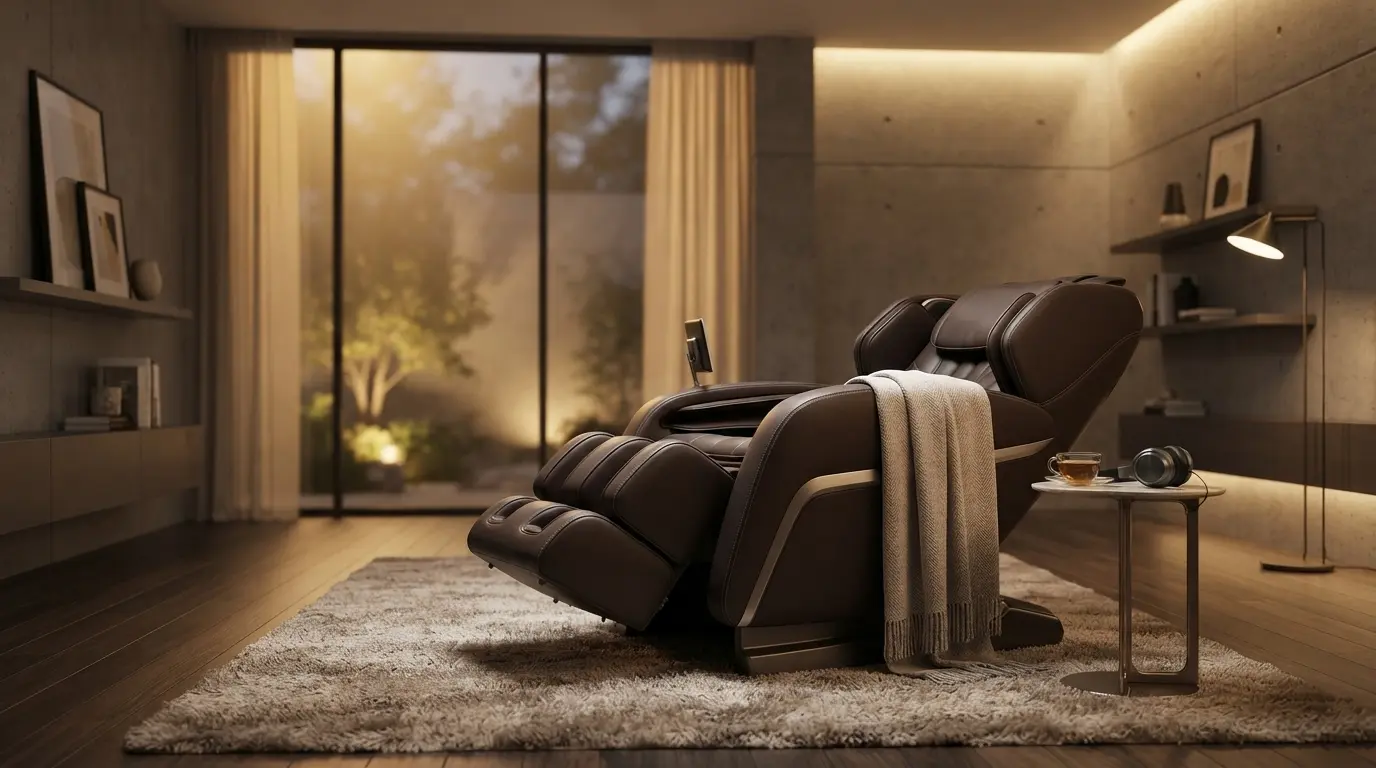 Premium leather zero gravity massage chair